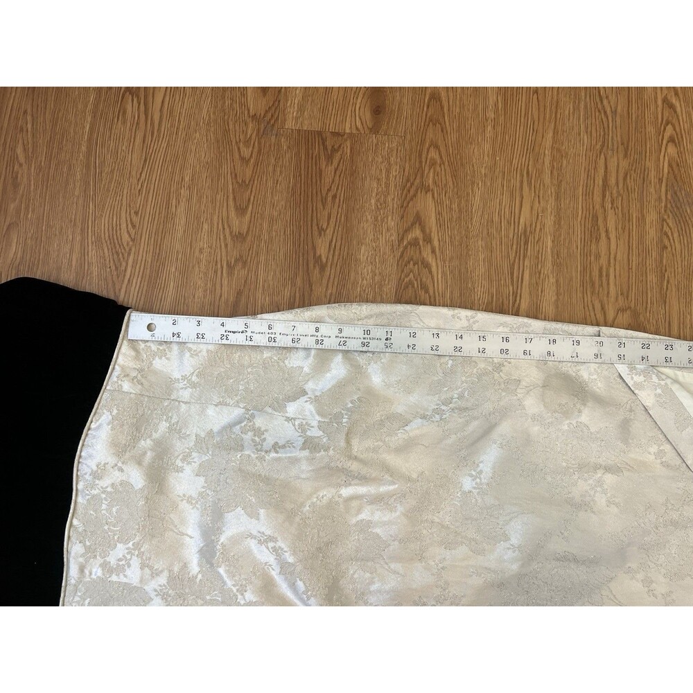 Vtg 80s Jessica McClintock Gunne Sax Evening Gown Cream Brocade Velvet Top 7-8 - Picture 11 of 15